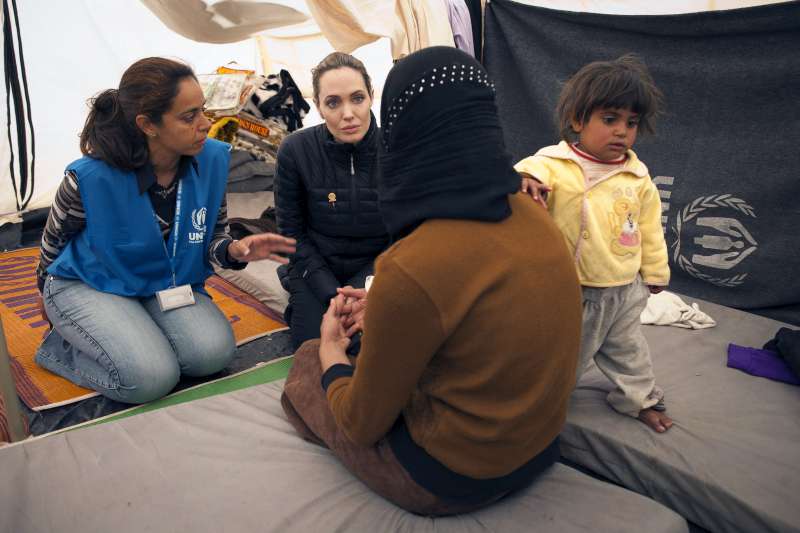 Angelina Jolie at Jordan-Syria Border - UNHCR J Tanner