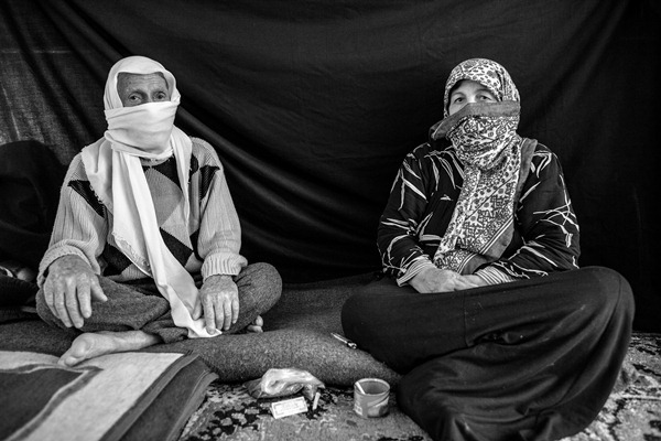 Ayman, 82, (left) and his wife 67-year-old wife, Yasmine – the most important thing Ayman was able to bring with him from Syria.