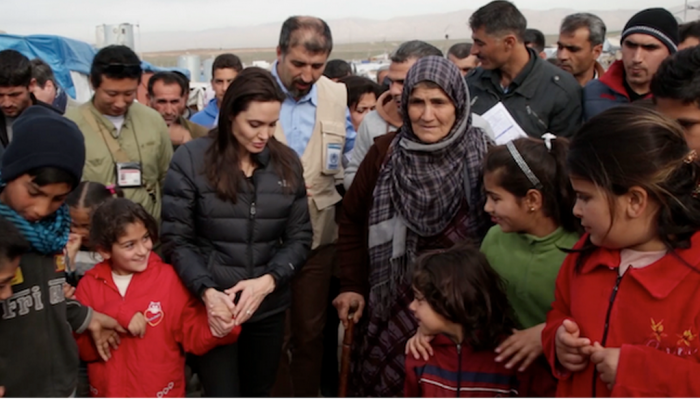 UNHCR Special Envoy Angelina Jolie recently visited internally displaced Iraqis living in an informal settlement and a formal camp at Khanke, near Dohuk. There, she heard dramatic stories of escape from the more than 20,000 Yazidis who fled Sinjar and surrounding areas last August.