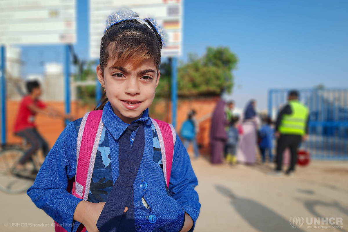 Sondous, eight year old refugee girl from Syria