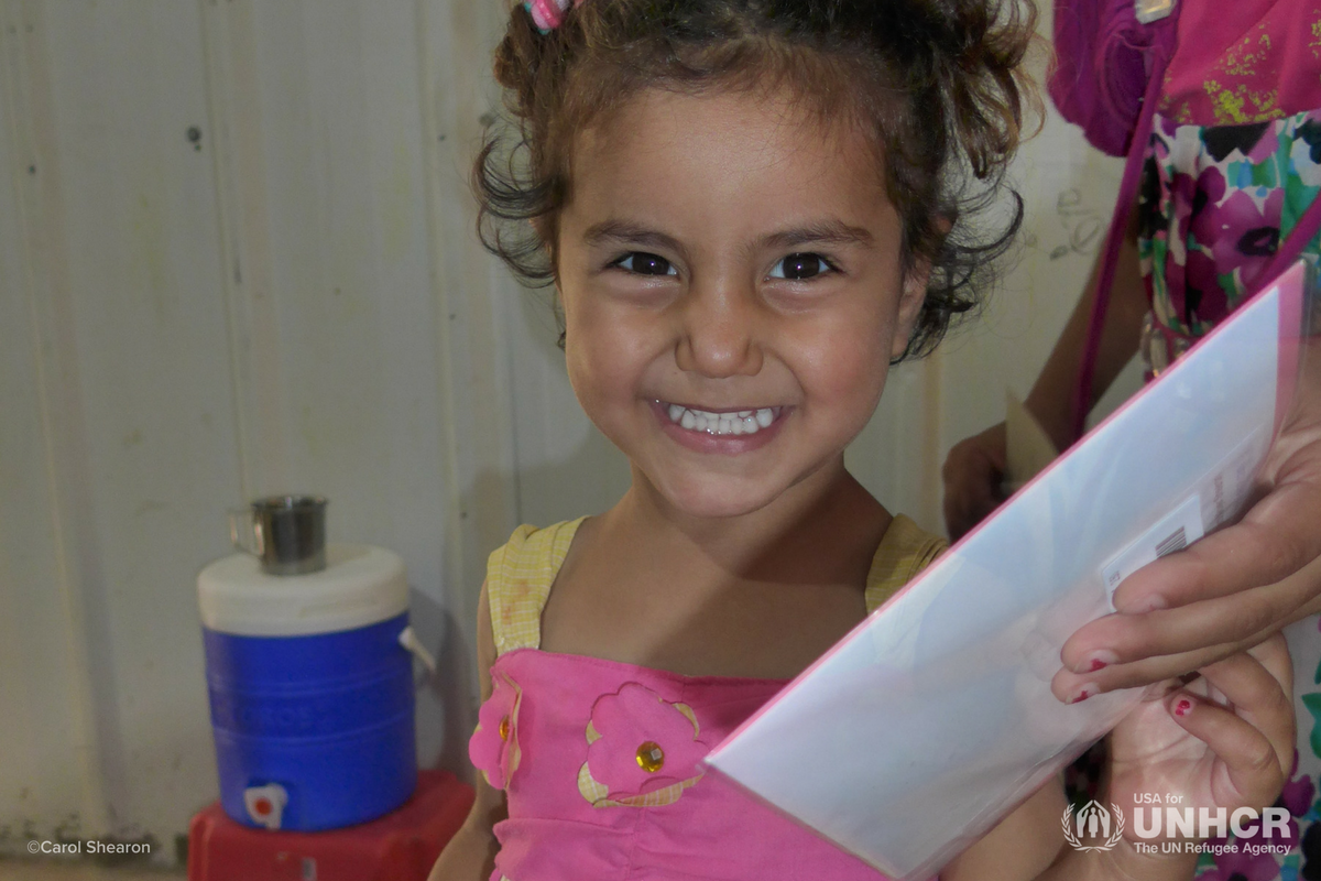 Smiling girl from Carol Shearon's mission trip to Jordan