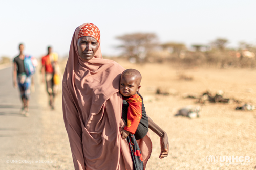 Ethiopian mother and child displaced in the Somali region as droughts continue 