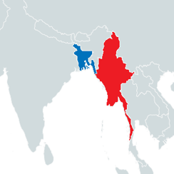 map of bangladesh and myanmar