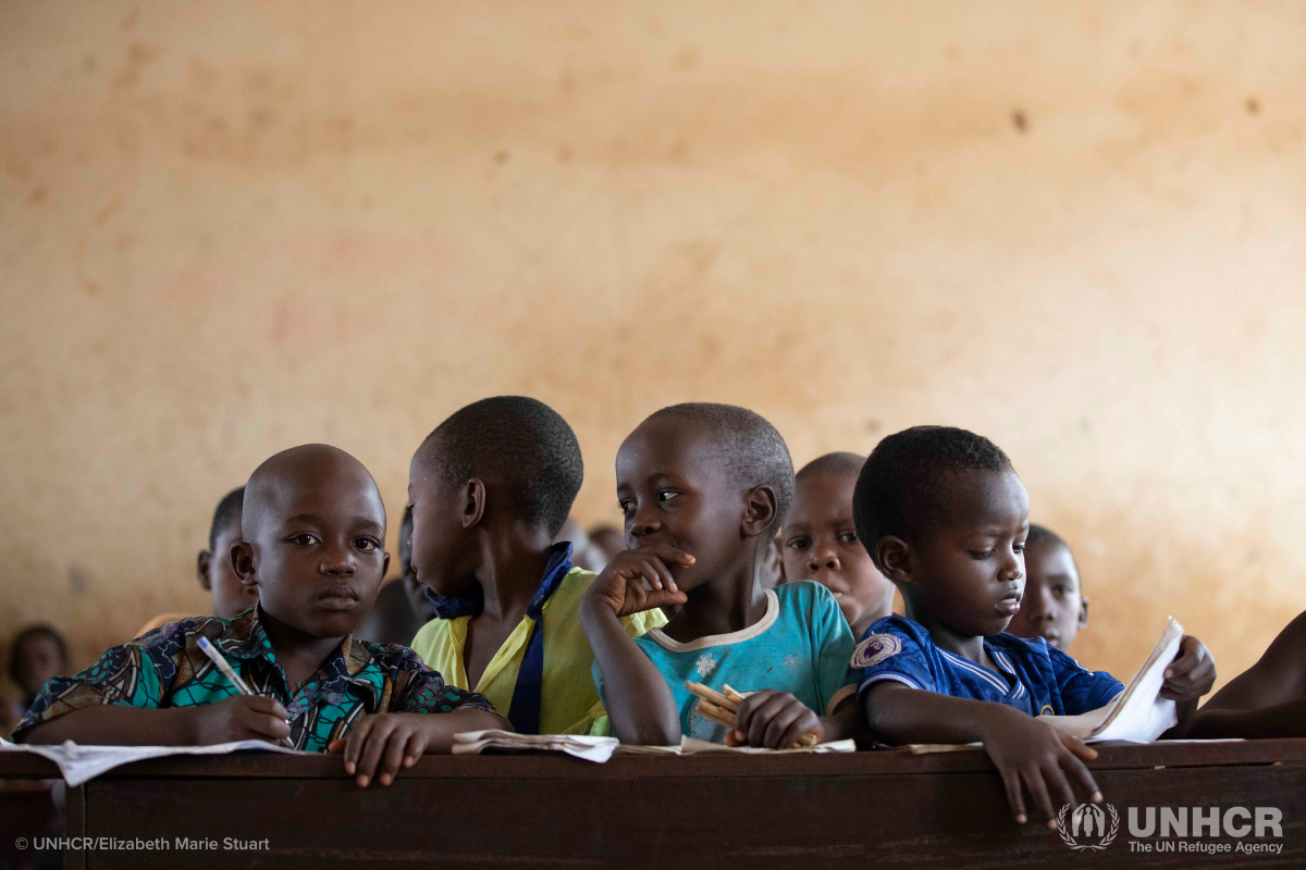 refugee children in the classroom