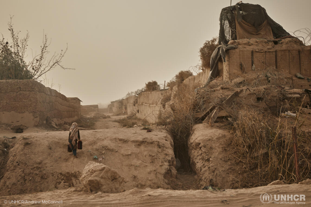 The arid landscape of Helmand where the effects of a severe drought are apparent everywhere