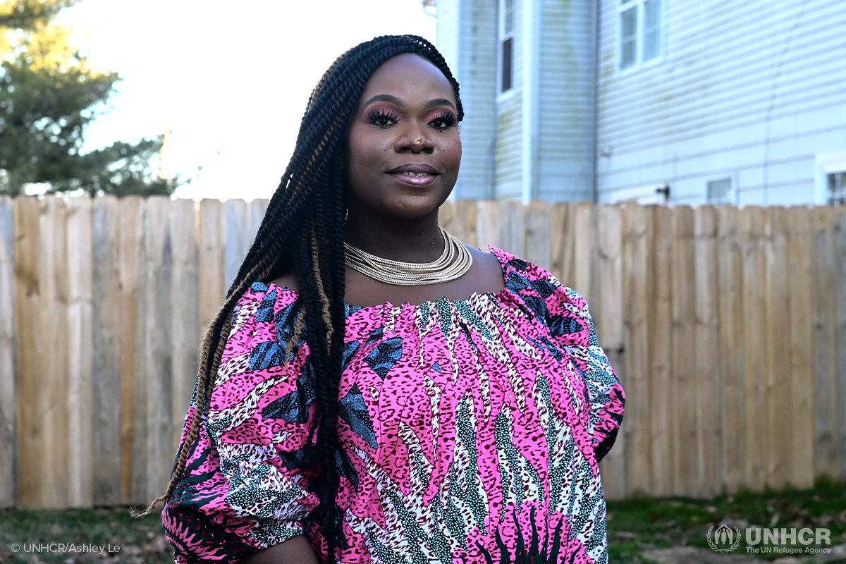Lourena Gboeah a former refugee from Liberia and Board chairperson of the Refugee Congress pictured at her home in Delaware
