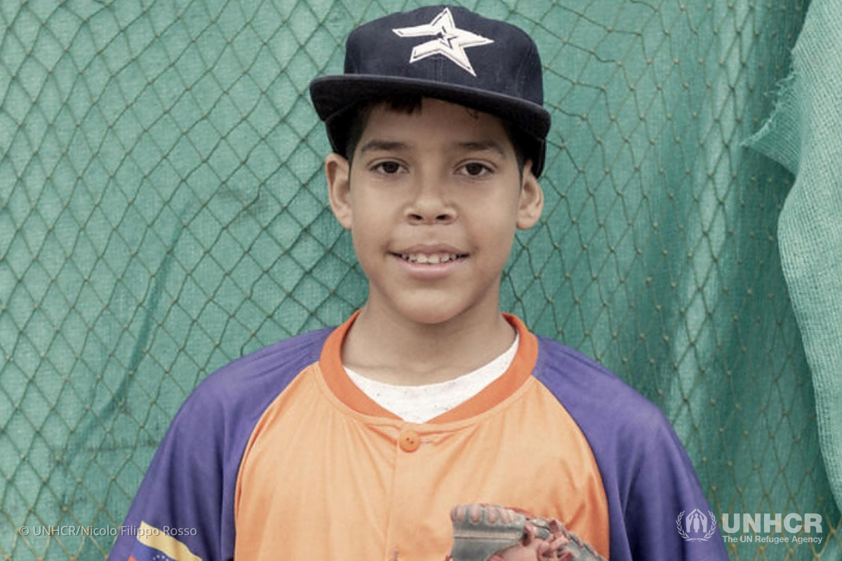 Javier Alejandro Enrique, 11, was baseball obsessed as a boy in Venezuela, and was elated to discover Los Astros two years after moving to Lima.