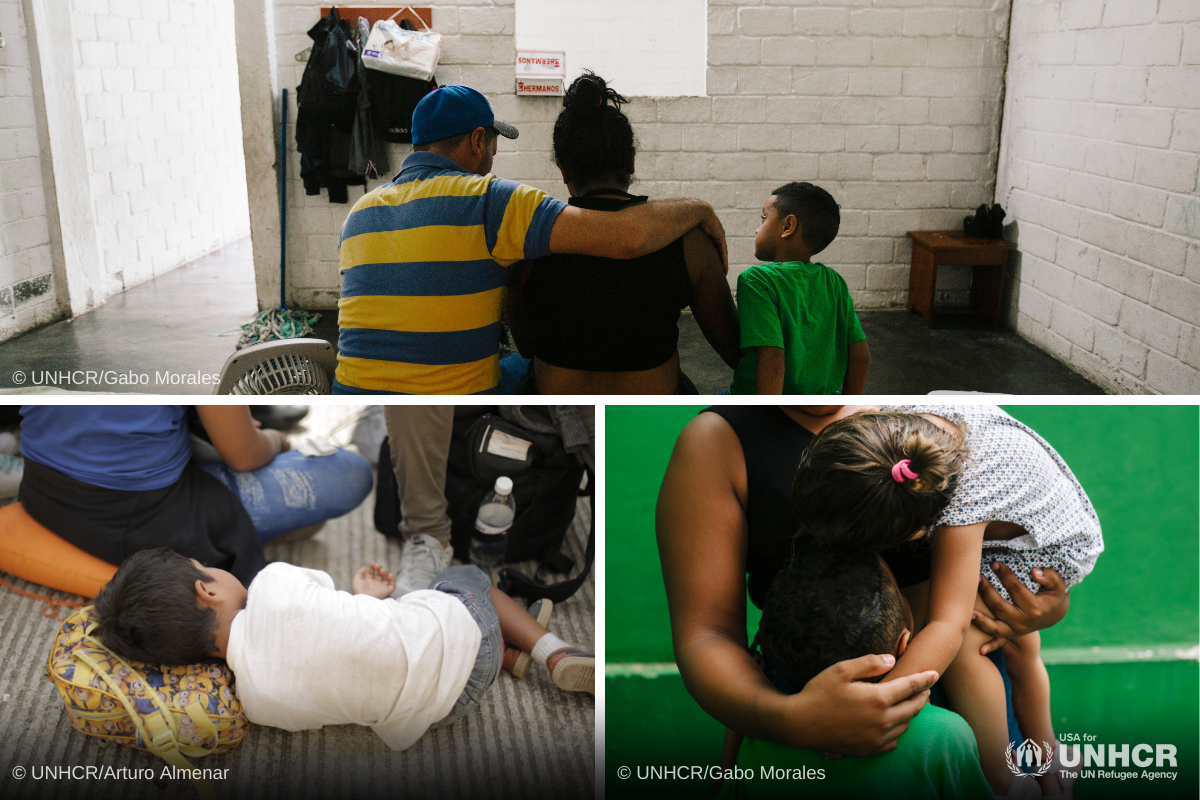 Central American families fleeing gang violence