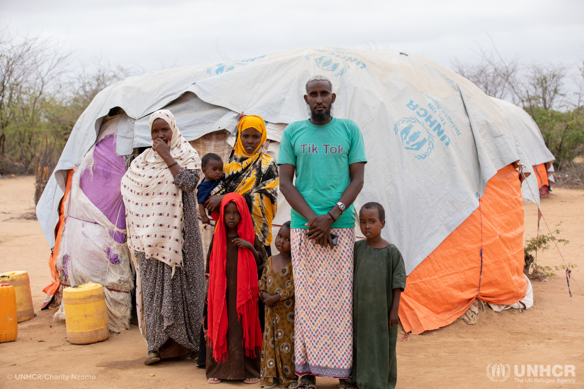 Somali refugee mother Abay and her family