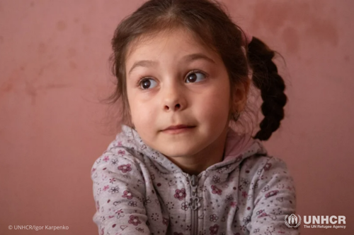 Milana fled her home in Kramatorsk, eastern Ukraine, with her mother, sister, grandmother and two dogs.