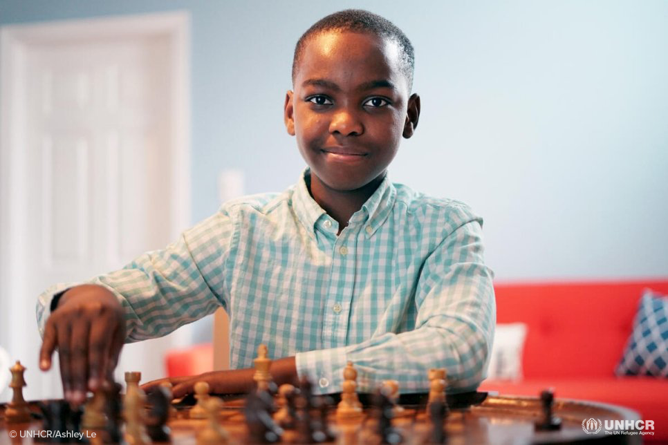 ten year old Tani plays chess