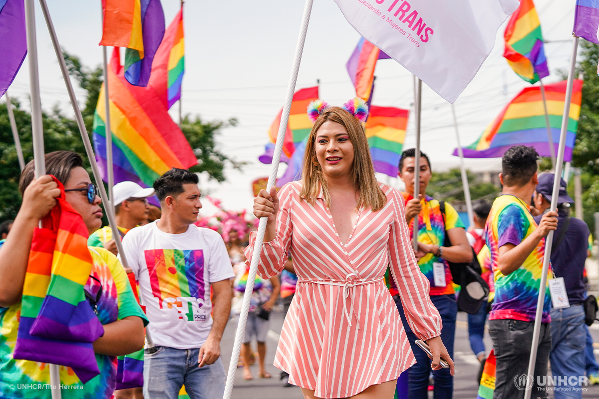 bianka rodriguez marches in pride parade