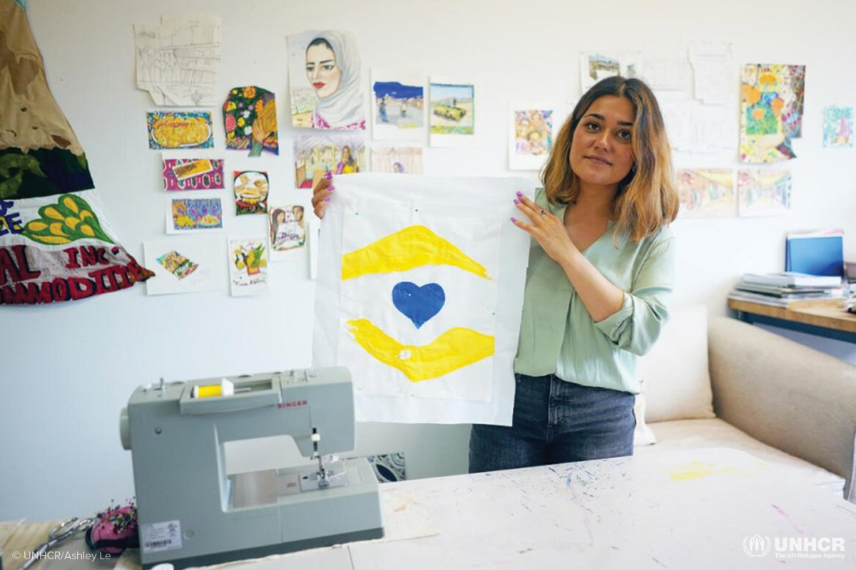 Hangama Amiri, an Afghan-Canadian artist and former refugee is the designer of the 2021 World Refugee Day Twitter emoji