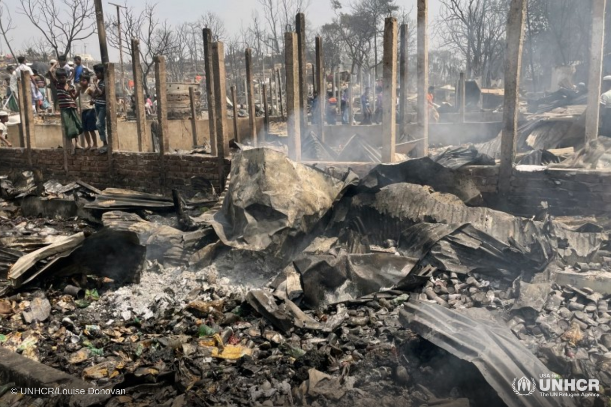 The massive fire that spread through Kutupalong refugee camp in MArch 2021