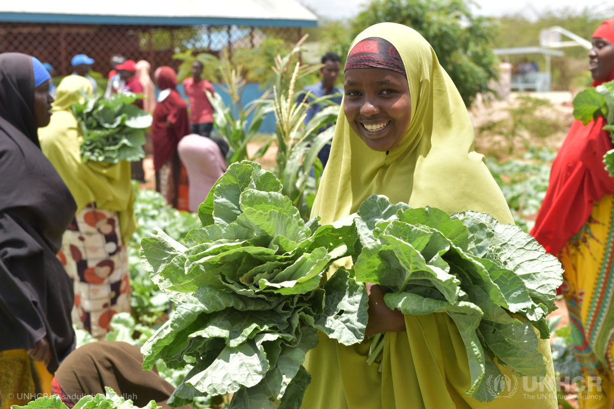 Somali refugee Habibo farms in Kenya