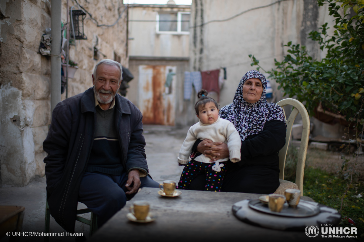 Elderly Syrian refugees brave the cold in Irbid, Jordan